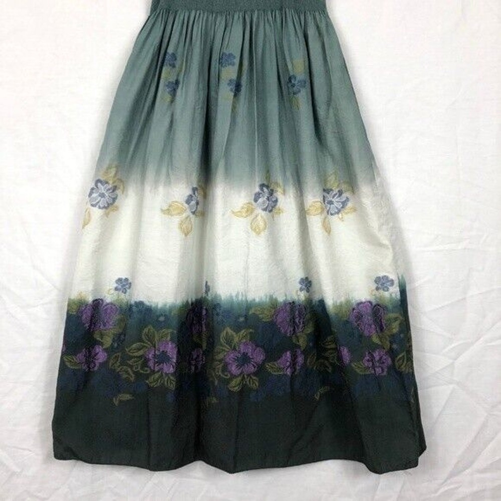 Max Studio Y2K Floral Dress Watercolor Stretch Fairy Cottagecore Whimsical - Picture 2 of 3